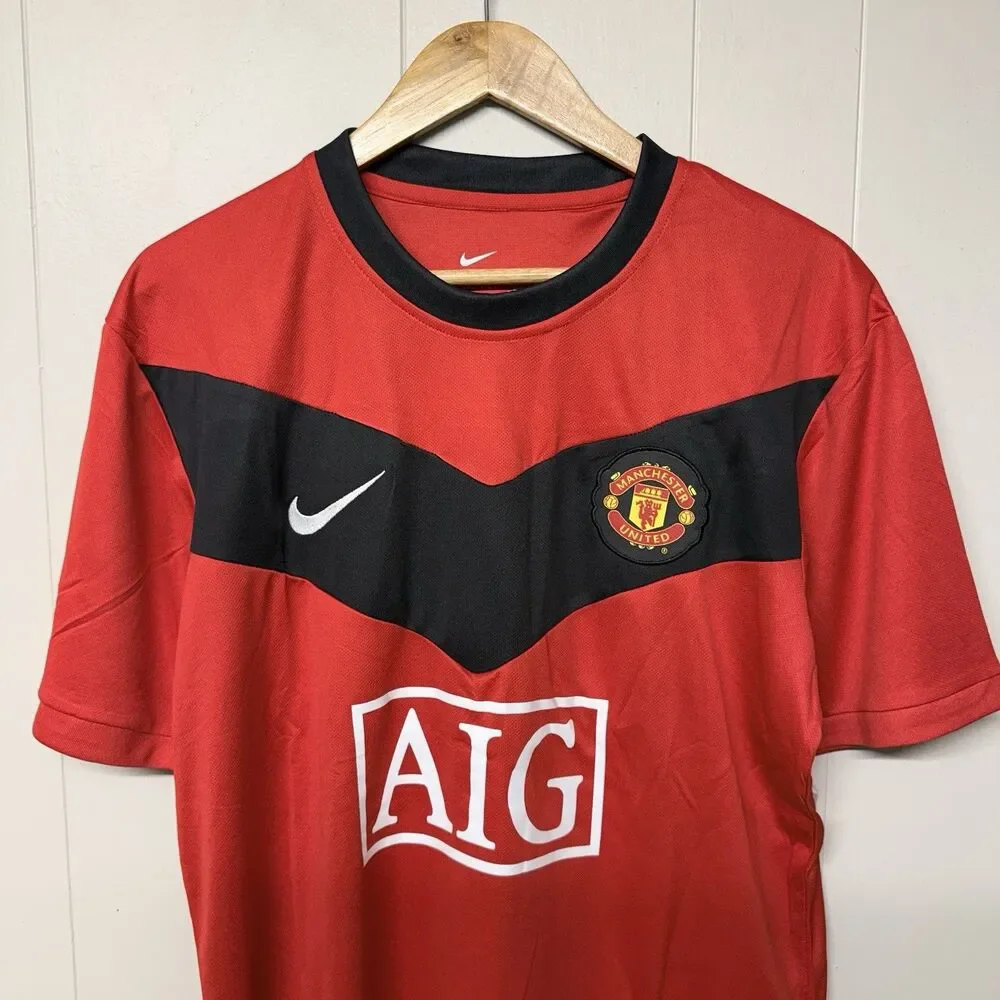 Nike Manchester United 2009-10 Home Shirt Retro Remake Fan Jersey Red Men XL NWT